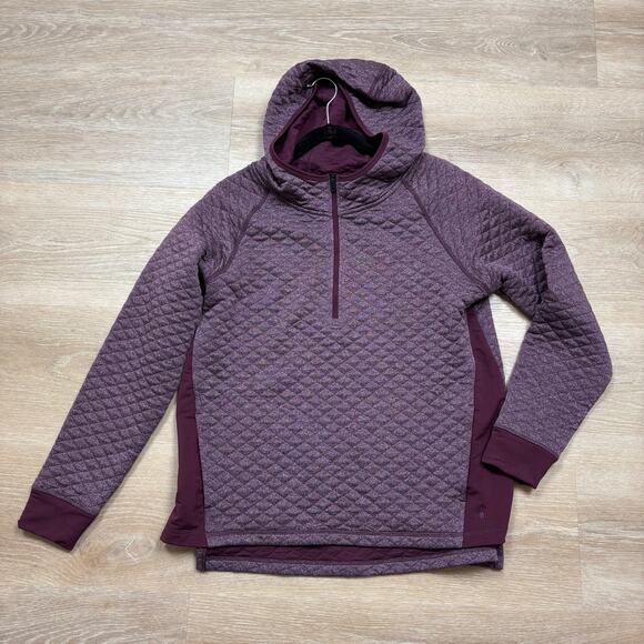 Smartwool Diamond Peak Quilted Pullover Hoodie Women’s L Color Red - Picture 1 of 7